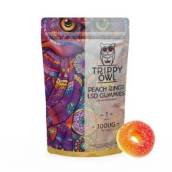 Lsd edible 100ug peach ring trippy owl